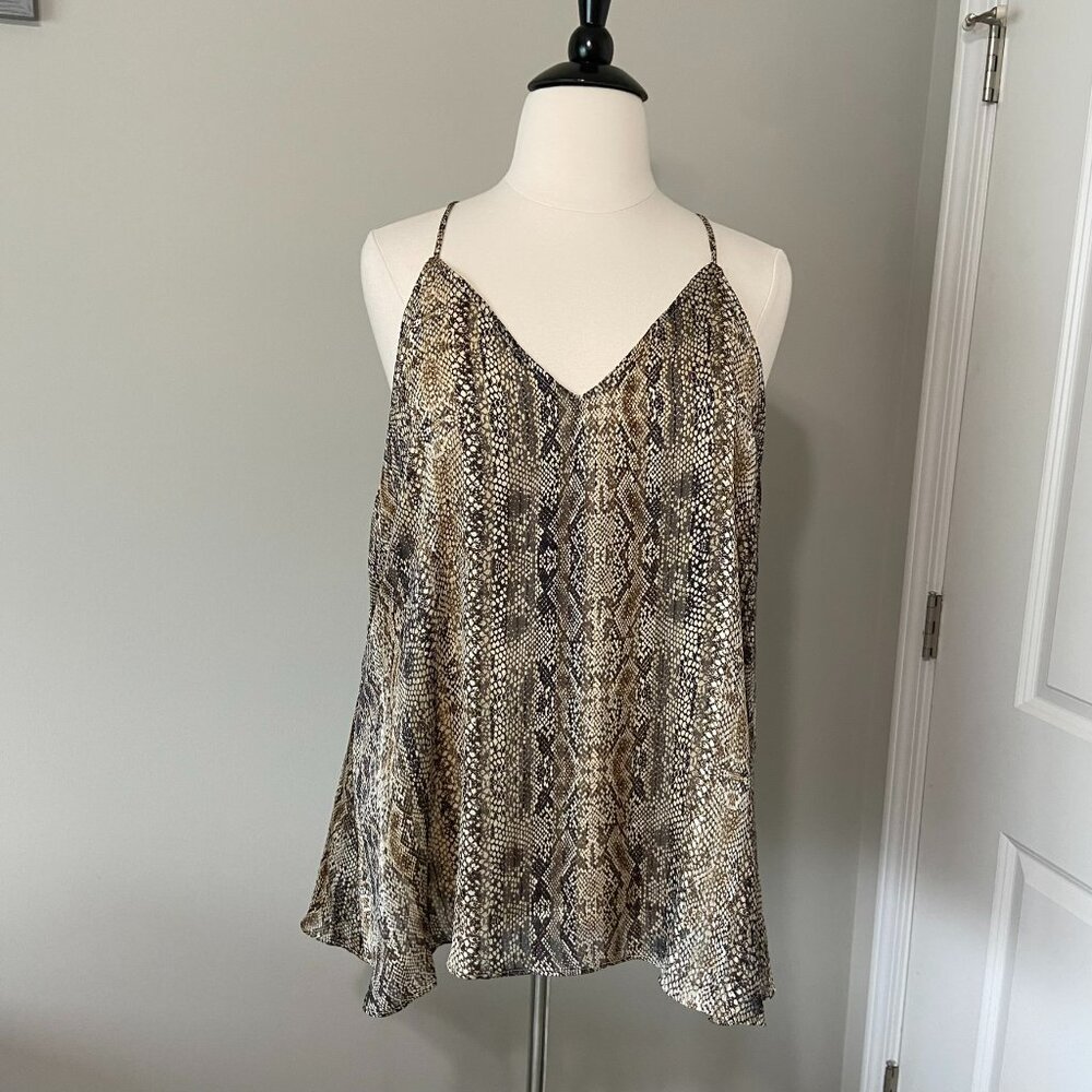 Meritt Plus Size Snakeskin Printed Top